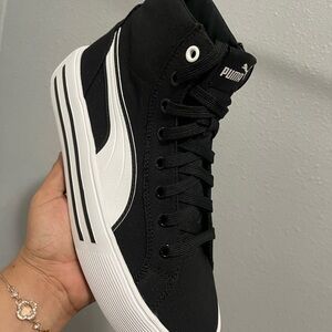 Puma Kaia 2.0 Mid Black and White Sneakers